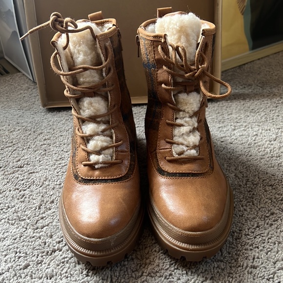 NIB✨LUCKY BRAND Wool Plaid Winter Boots - Picture 7 of 11